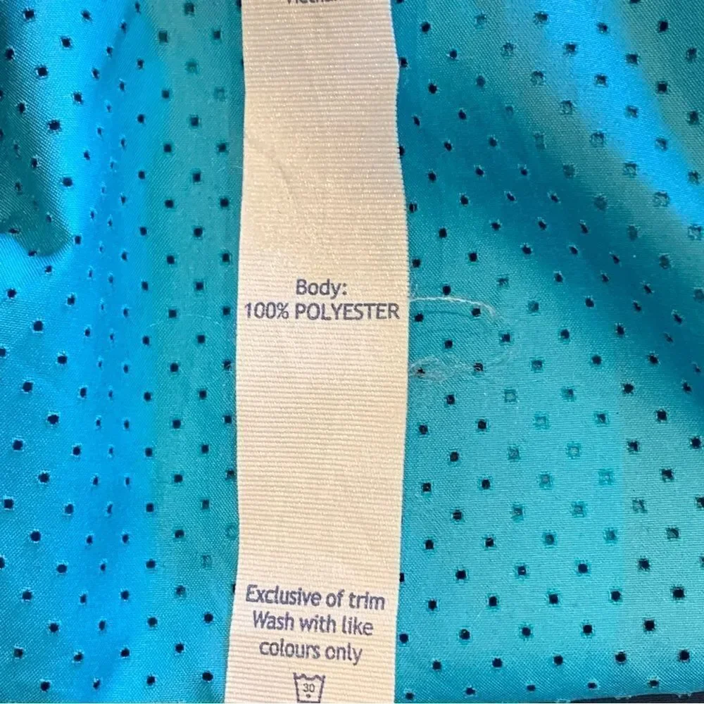 Lululemon Pack-It Vest Back Spin Stroke Peacock Blue Black Size 12